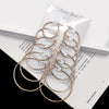 12pcs/lot Women's Hoop Earrings Gold Color Round Large Earrings Set Loop Earrings Novia - Image 10
