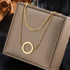 Meyrroyu 316L Stainless Steel Hip Hop PunkVintage Multilayer Coin Pendant Necklace For Women Double Layer Chain Necklace Jewelry - Image 17