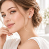 Classic Stud Earrings with Lace Six-Prong Texture Elegant and Stylish Earrings - Image 2