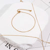 304 Stainless Steel Anklet Gold Color Leg Chain For Women Barefoot Beach Foot Show Simple Anklet 22.5cm(8 7/8") long, 1 Piece - Image 4