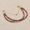 Faceted Sandstone Double Layer Beads Strand Bracelets Bangles Elegant Bohemian Magnetic Women Jewelry - Image 2