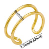 1/2pcs Simple Kpop Double Layer Open Adjustable Stainless Steel Ring For Women Men Accessories Finger Jewelry Gift - Image 4
