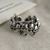Silver Rings for Women Couple Minimalist Handmade Simple Retro Skull Ring Jewelry Gift Prevent Allergy - Image 2