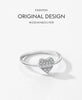 MODIAN 925 Sterling Silver Simple Classic Heart Love Dazzling Zirconia Ring For Women Wedding Platinum Plated Fine Jewelry Gifts