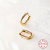 Silver Geometric Minimalist Square Hoop Earring for Women Small Circle Huggies Zircon Ear Buckles Jewelry - Image 3