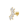 Silver Shiny Star/Heart Zircon Heart Shaped Flat Back Piercing Earring for Women Internal Thread Party Gifts - Image 25