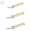 ZS 3-4Pcs/lot Gold Color Stainless Steel Nose Stud Set Heart Star Round Crystal Nose Piercing L Shape Nostril Piercing 18g/20g - Image 10
