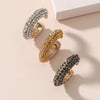 C-Shape Colorful Rhinestones Ear Clips for Women Bohemian Ear Cuff Clip On Earring Female Jewelry Personality Accessories - Image 5