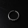 Bfclub Silver Rings For Women Men Jewelry Finger Adjustable Open Vintage Knots Ring For Party Birthday Gift - Image 4