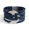 Star Print Leather Bracelet Jewelry Gift Boho Moon Braided Chunky Multilayer Wrap Wide Bangle Bracelets for Women - Image 5