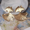 Ginkgo Biloba Dangle Earrings for Women Gold Color Metal Statement Drop Earrings Boucle D'Oreille Unusual Earrings - Image 10