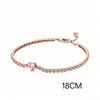 Rose Gold Pink Crystal Flower Language Necklace Earpiece Set Commemorative Day Gift - Image 13