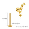 Titanium Starburst Climber Helix Stud Earring 16G Celestial Star Cartilage Earlobe Piercing Jewelry - Image 12