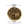 Dragon House Targaryen Ring Cosplay Three Head Dragon Golden Alloy Metal Rings Jewelry Party Costume Accessories Gifts - Image 6