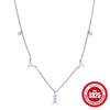 Style Silver Clavicle Necklaces Simple Set with 5 Claw Set Irregular Zirconia Pendant Necklace - Image 16