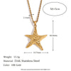 316L Stainless Steel Swirl Starfish Pendant Necklace Gold Plated Neck Jewelry Women's Elegant Gift - Image 7