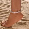 Bohemian style rice bead flower mixed with pearl women's beach anklet - Image 2