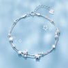 Silver Stars Bead Bracelets for Women Korean Adjustable Charm Lucky Bead Bracelet Party Jewelry - Image 1