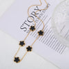 Stainless Steel Laser Five Leaf Flower Petal Adjustable Clover Bracelet Classic for Woman Girl Jewelry Party Gift - Image 18
