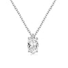 Women Oval Pendant Necklace Inlaid Shiny Cubic Zirconia Simple Style Versatile Party Daily Accessories Jewelry - Image 2