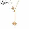 Delicate Shiny Zircon Star Pendant Choker Adjustable Length Chain Stainless Steel Necklaces Women Wedding Banquet Jewelry - Image 1