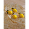 Yellow Resin Zirconia Fruit Lemon Dangle Earrings for Women Stainless Steel Arrivals Chic Jewelry - Image 4