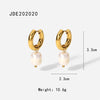 Stainless Steel Gold Plated Earrings Pearl Pendants Women's Earrings Simple Pendant Earrings Party Jewelry - Image 15
