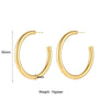 Dream Anti-allergenic Gold Plated Stainless Steel Hoop Earrings For Women Oversize Small Loop Earring - Image 13
