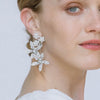 Luxury Bling Rhinestones Flower Earrings Wedding Jewelry for Women 2023 Party Bridal Crystal Earrings Ear Accessories