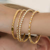 Delicate Crystal Bangle For Women Minimalist Gold Plated Stainless Steel Bangle Party Wedding Jewelry Gift - Image 3