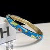Enamel Chinese Cloisonne Bracelet Traditional Chinese Peony Filigree Flower Bangle Ethnic Vintage Women's Hand Bracelet - Image 11