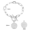 Women Bracelet Stainless Steel Silver/gold Color T bar Flat Line Oval Chain Female Bracelet Jewelry - Image 7