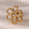 Stainless Steel Exaggerated Big Flower Rings For Women Gold Color Sunflower Finger Ring Female Aesthetic Jewelry Gift - Image 4