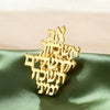 Remember Jerusalem Hebrew Brooch Pins Prayer Biblical Brooches Judaica Hanukkah Gift Stainless Steel Jewelry - Image 1