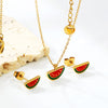 Circular Shell Jewelry Set Pendants Necklace Earring Sets Sun Cross Stainless Steel Set For Women Wedding Party - Image 30