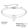 Lotus Pendant Bracelet Shiny Rhinestone Inlaid Double Hole Charm Bracelet Stainless Steel Wrist Jewelry Gift - Image 8
