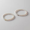 Silver Bead Pearl Chain Square Adjustable Ring for Women Classic Jewelry Minimalist Accessories - Image 5