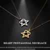 Him Heartagram Star Pendant Necklace Stainless Steel Heart Pentagonal Chain Necklace Women Couple Jewelry Wedding Gift - Image 13