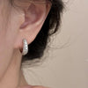 BF Club Silver Earrings For Women Simple Zircon Round Earring Jewelry Prevent Allergy Party Accessories - Image 5