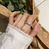 Silver Personality Flower Pearl Adjustable Retro Ring Jewelry For Women Party Elegant Accessories - Image 2