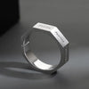 Silver Letters Seven Kinds Of Virtue Faith Charity Prudence Justice Fortitude Hope Temperance Opening Rings - Image 3