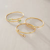 Round Zircon Cuff Bracelet For Women Gold Pvd Plated Stainless Steel Party Jewelry - Image 6
