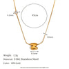Zircon Bubble 26 Letters Necklace Stacked Jewelry Gold Plated Stainless Steel For Women Charm - Image 7
