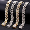 14mm Iced Out Prong Cuban Link Chain Necklace for Men Women 2 Row Rhinestone Paved Miami Rhombus Hip Hop Jewelry - Image 3