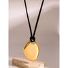 Irregular Geometric Pendant Necklace with Wax Cord - Image 16