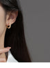 Moidan 925 Sterling Silver Charm Twine Pearl Hoop Earrings Trendy Gold Color Ear buckle For Women Wedding Fine Jewelry Gifts