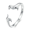 Silver Cute Dachshund Dog Adjustable Rings for Women Open Animal Ring Family Jewelry Gift - Image 10