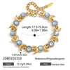 Elegant Blue Resin Necklace Earrings Bracelet For Women Minimalist Gold Pvd Plated Stainless Steel Star Jewelry Set - Image 10