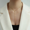 Stainless Steel Chain Necklace with Long Tassel Details - Image 67