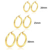 3pair/set Simple Twist Circle Round Hoop Earrings for Women Stainless Steel Huggie Ear Buckle Statement Jewelry - Image 10